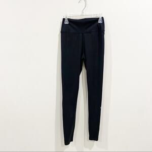 Spilts59 Black High Rise Leggings 7/8 with reflectors At the Hem Size Small